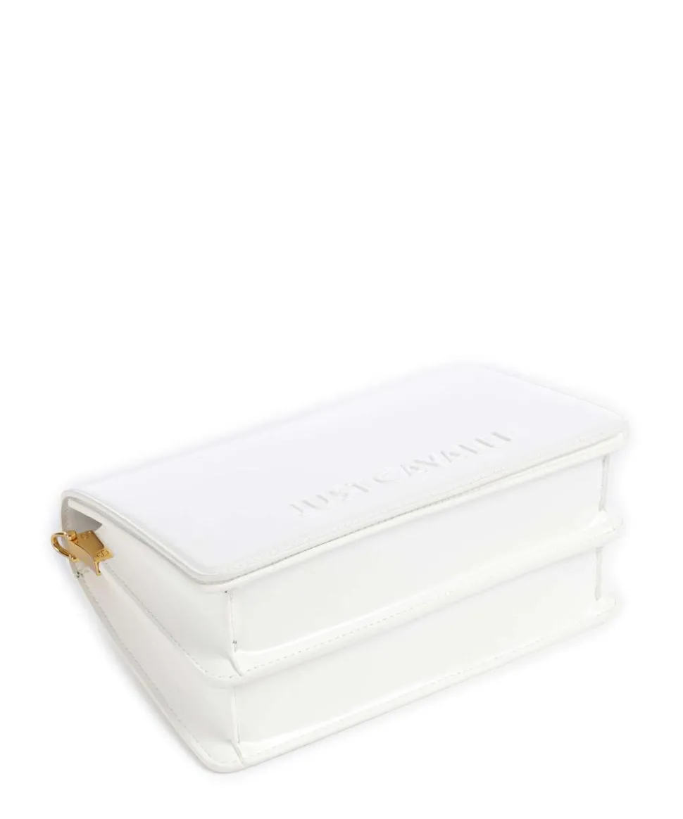 Chain Foulard Schultertasche Lederimitat weiß