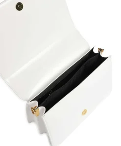 Chain Foulard Schultertasche Lederimitat weiß