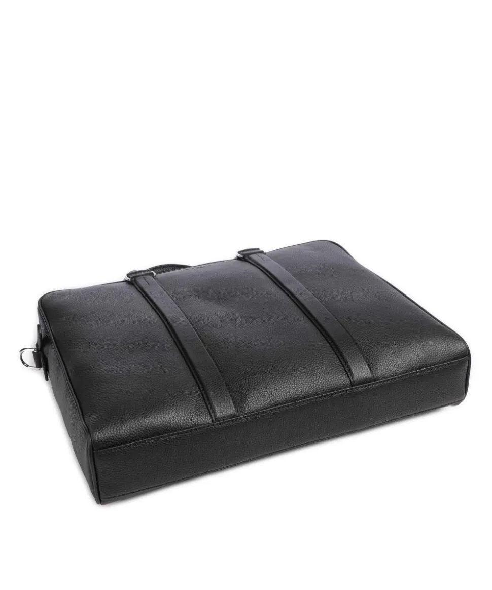 Charles Aktentasche genarbtes Rindsleder schwarz