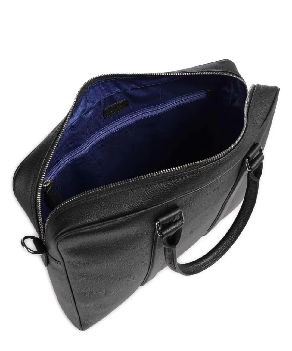 Charles Aktentasche genarbtes Rindsleder schwarz