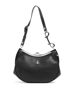 Charm Frame Supple Schultertasche Schafsleder schwarz