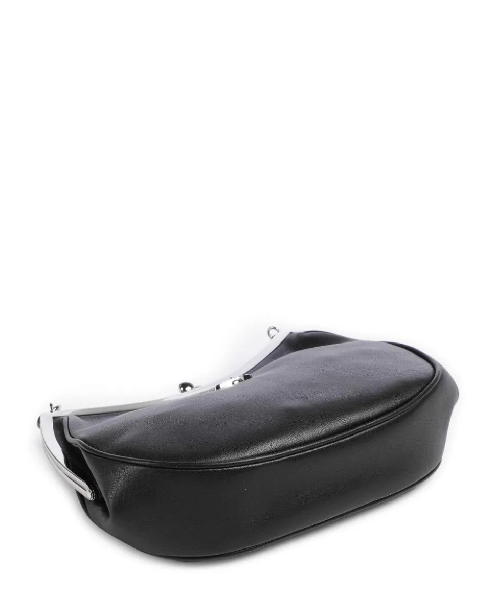 Charm Frame Supple Schultertasche Schafsleder schwarz