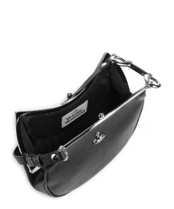 Charm Frame Supple Schultertasche Schafsleder schwarz