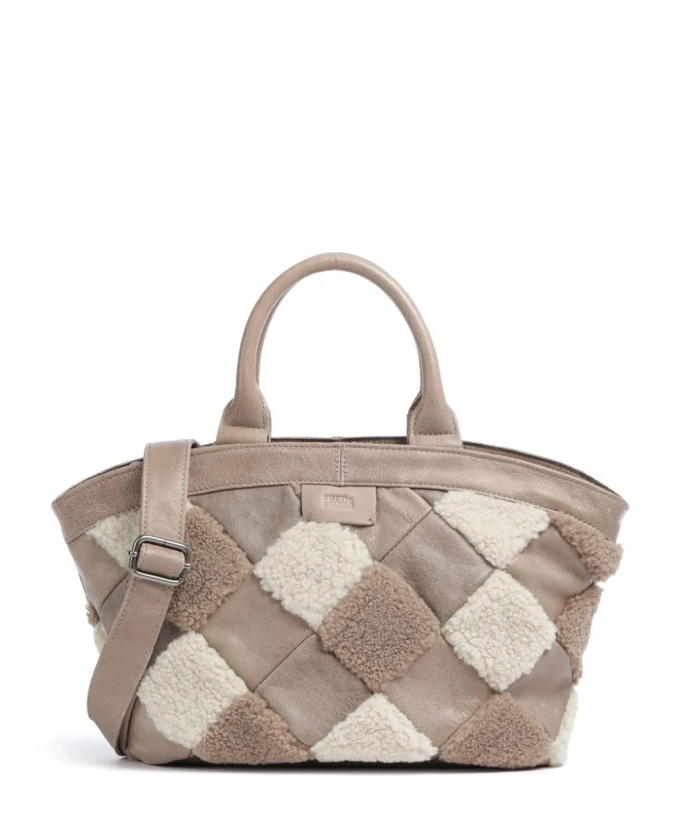 Check My Bag Handtasche Kunstfell, Leder mehrfarbig