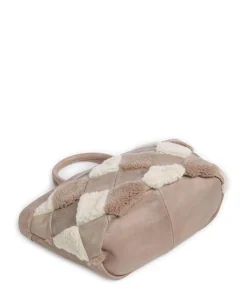 Check My Bag Handtasche Kunstfell, Leder mehrfarbig