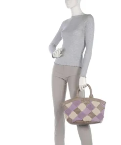 Check My Bag Handtasche Kunstfell, Leder mehrfarbig