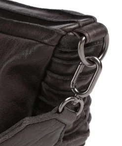 Check My Bag mini Umhängetasche genarbtes Leder dunkelbraun