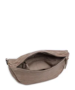 Check My Bag mini Umhängetasche genarbtes Leder taupe