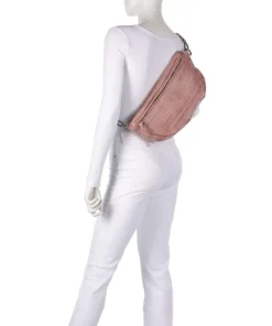 Check My Bag mini Umhängetasche genarbtes Leder rosa