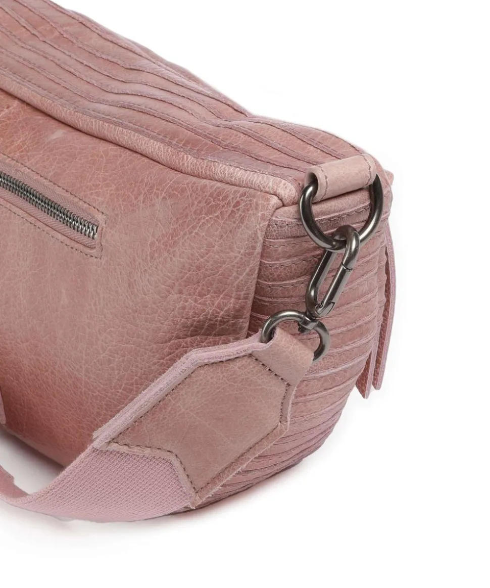 Check My Bag mini Umhängetasche genarbtes Leder rosa