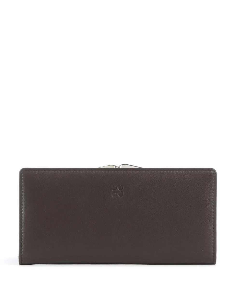 Chiloè RFID Geldbörse fein genarbtes Kalbsleder dunkelbraun