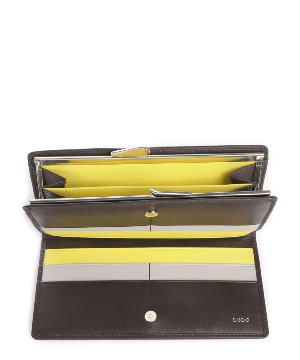 Chiloè RFID Geldbörse fein genarbtes Kalbsleder dunkelbraun