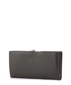 Chiloè RFID Geldbörse fein genarbtes Kalbsleder dunkelbraun