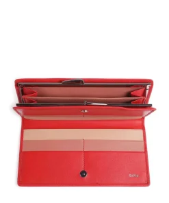 Chiloè RFID Geldbörse fein genarbtes Kalbsleder rot