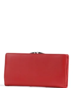 Chiloè RFID Geldbörse fein genarbtes Kalbsleder rot