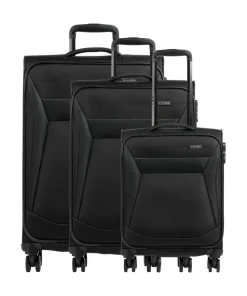 Chios 4-Rollen Trolley Set schwarz 3-tlg.