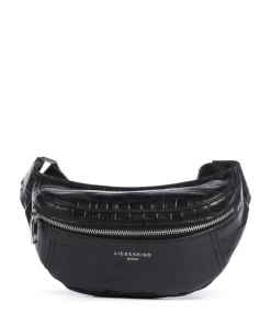 Chudy Croco S Gürteltasche geprägtes Leder schwarz