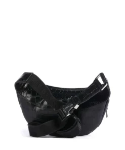 Chudy Croco S Gürteltasche geprägtes Leder schwarz