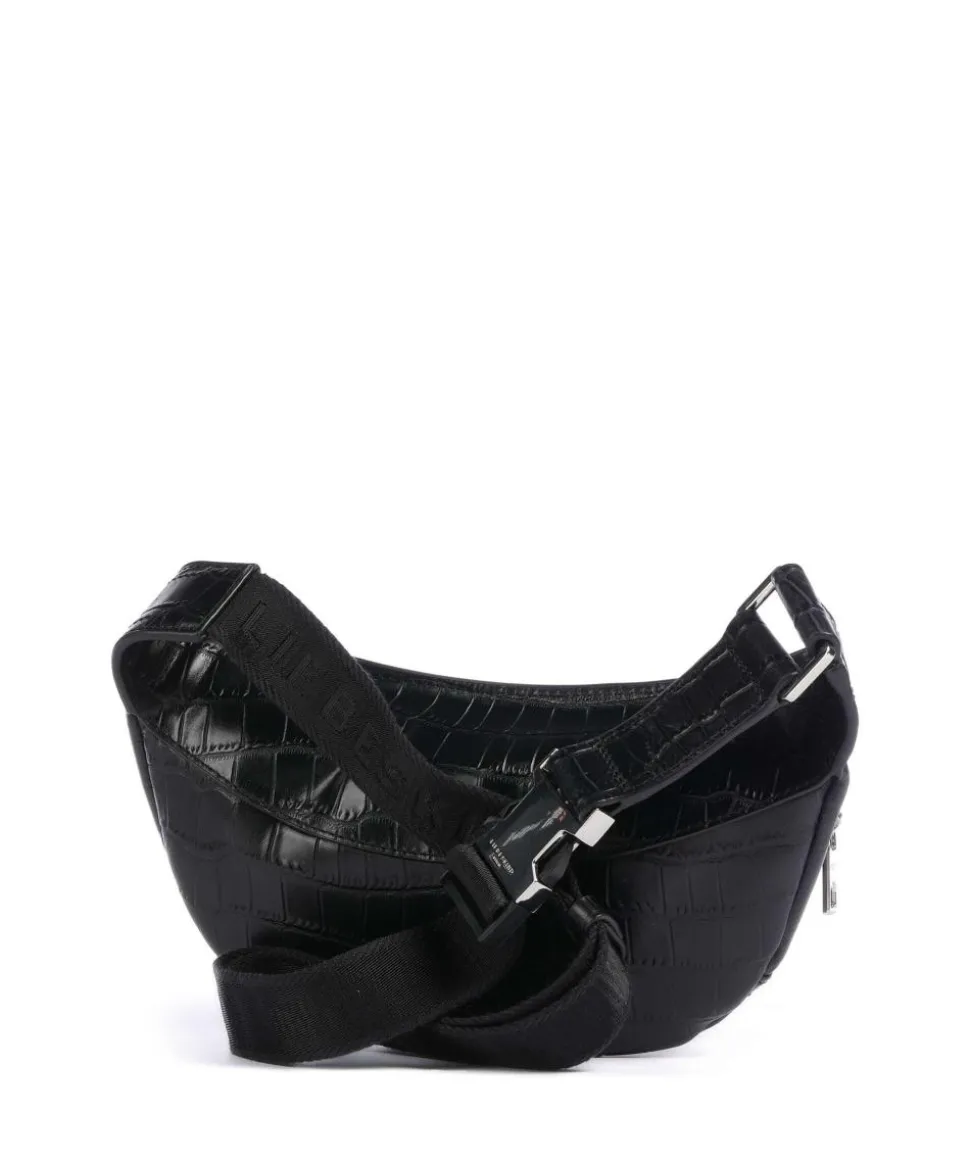 Chudy Croco S Gürteltasche geprägtes Leder schwarz