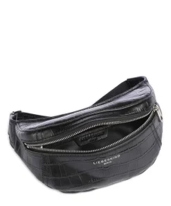 Chudy Croco S Gürteltasche geprägtes Leder schwarz