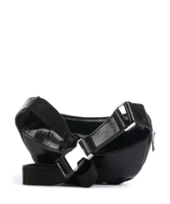 Chudy Paper Touch Crinkle S Gürteltasche fein genarbtes Leder schwarz