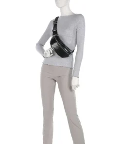 Chudy Paper Touch Crinkle S Gürteltasche fein genarbtes Leder schwarz