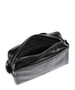 Chudy Paper Touch Crinkle S Umhängetasche Nappa Kalbsleder schwarz