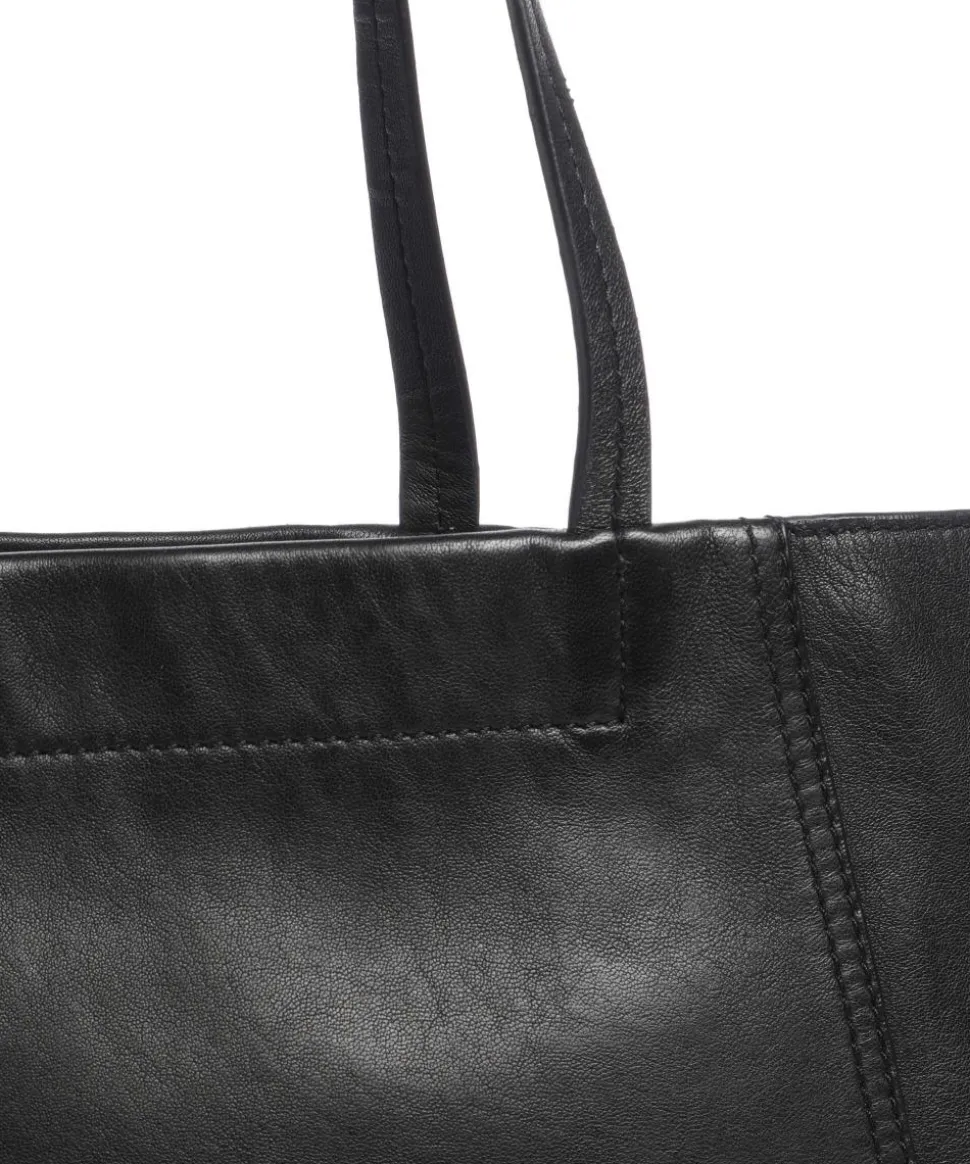 Chudy Sheep Natural L Shopper Schafsleder schwarz