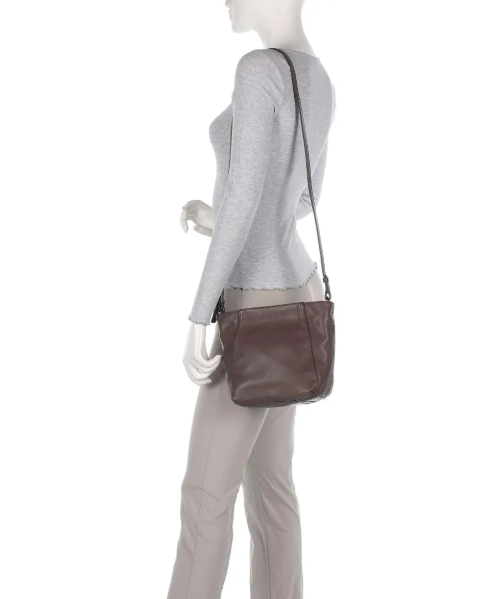 Chudy Sheep Natural S Umhängetasche Schafsleder dunkelbraun