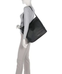 Chudy Small Pebble L Beuteltasche genarbtes Leder schwarz