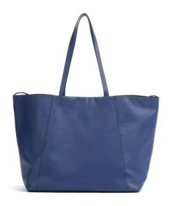 Chudy Small Pebble L Shopper genarbtes Rindsleder blau