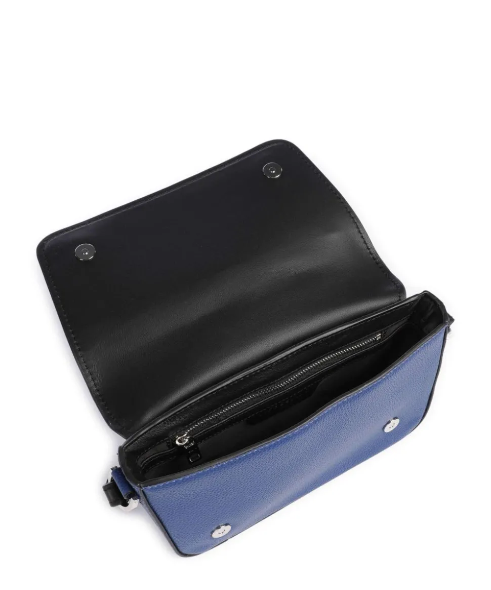 Chudy Small Pebble S Umhängetasche genarbtes Rindsleder blau