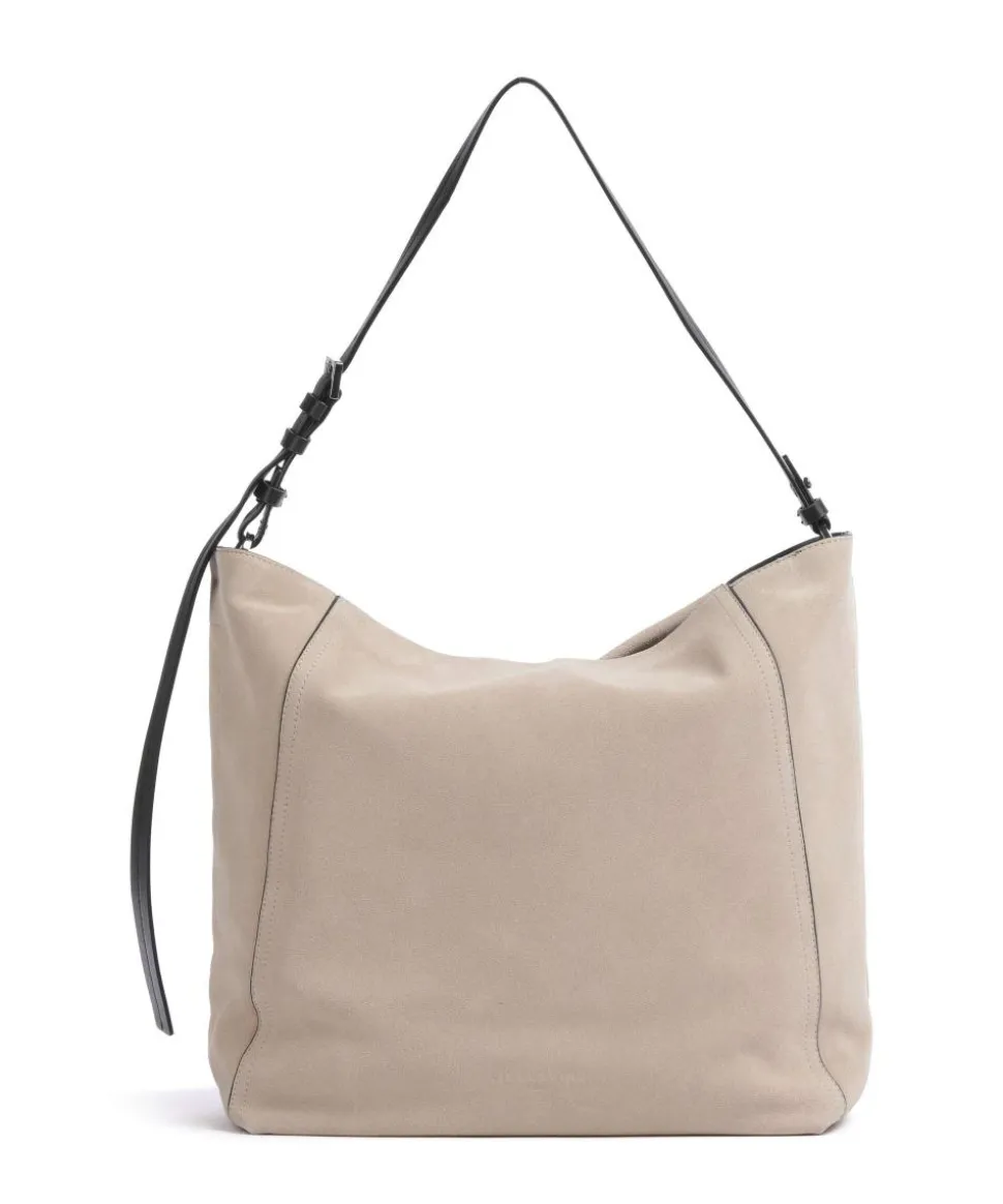 Chudy Suede L Beuteltasche fein genarbtes Kalbsleder beige