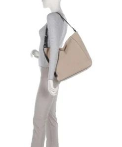 Chudy Suede L Beuteltasche fein genarbtes Kalbsleder beige