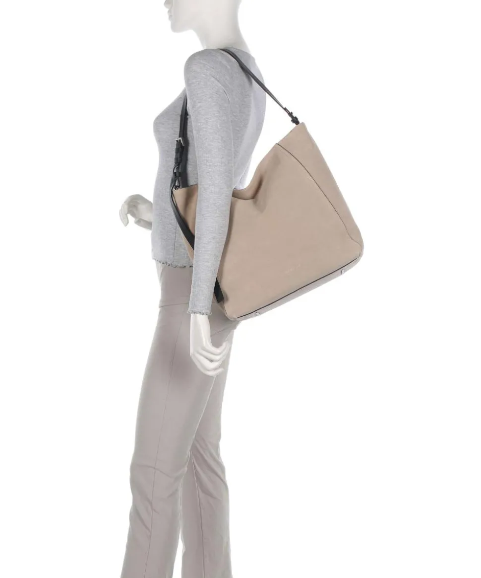 Chudy Suede L Beuteltasche fein genarbtes Kalbsleder beige