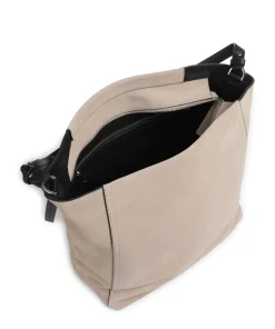 Chudy Suede L Beuteltasche fein genarbtes Kalbsleder beige