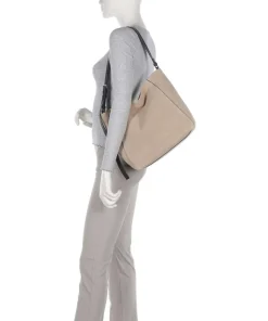 Chudy Suede M Beuteltasche aufgerautes Leder beige