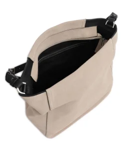 Chudy Suede M Beuteltasche aufgerautes Leder beige