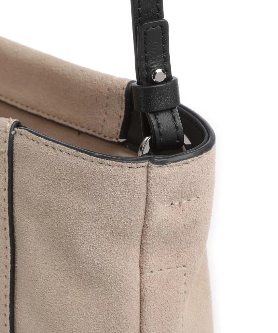Chudy Suede S Umhängetasche aufgerautes Rindsleder beige