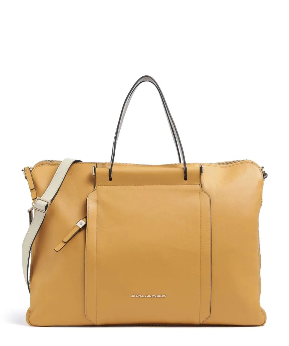 Circle Aktentasche 14″ fein genarbtes Rindsleder ocker