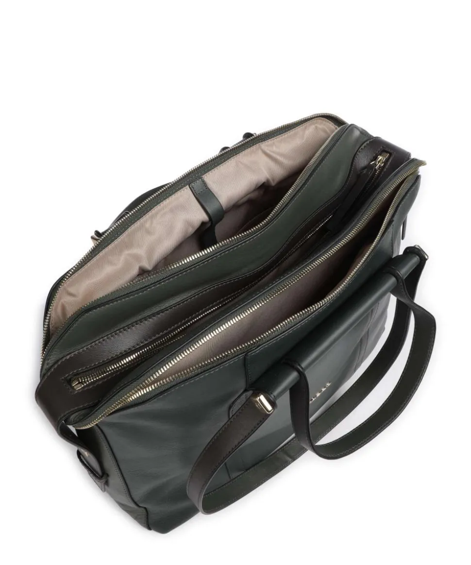 Circle Aktentasche 14″ fein genarbtes Rindsleder dunkelgrün