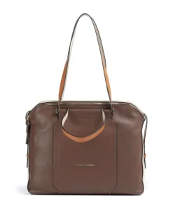 Circle Aktentasche 14″ fein genarbtes Rindsleder braun/beige