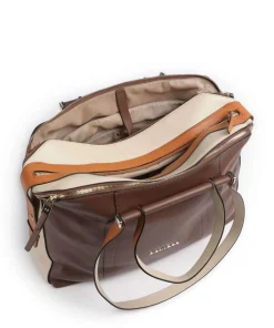 Circle Aktentasche 14″ fein genarbtes Rindsleder braun/beige