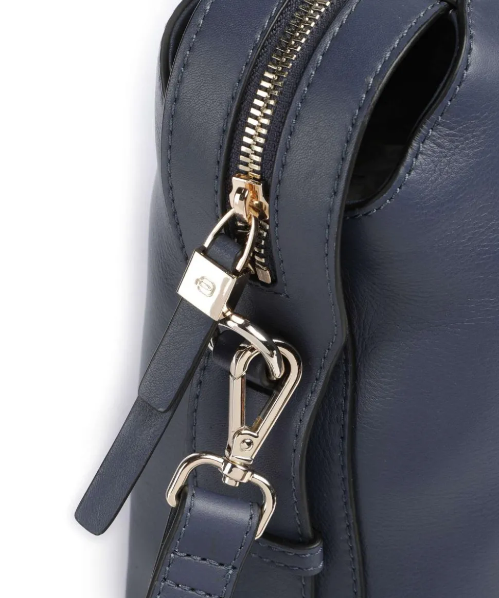 Circle Aktentasche 14″ genarbtes Leder dunkelblau