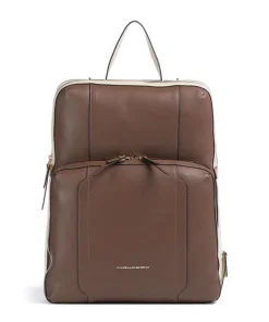Circle Laptop-Rucksack 15″ fein genarbtes Rindsleder braun/beige