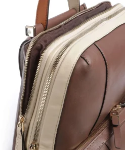 Circle Laptop-Rucksack 15″ fein genarbtes Rindsleder braun/beige