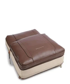 Circle Laptop-Rucksack 15″ fein genarbtes Rindsleder braun/beige