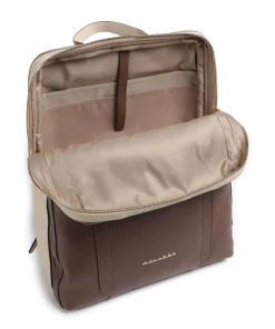 Circle Laptop-Rucksack 15″ fein genarbtes Rindsleder braun/beige