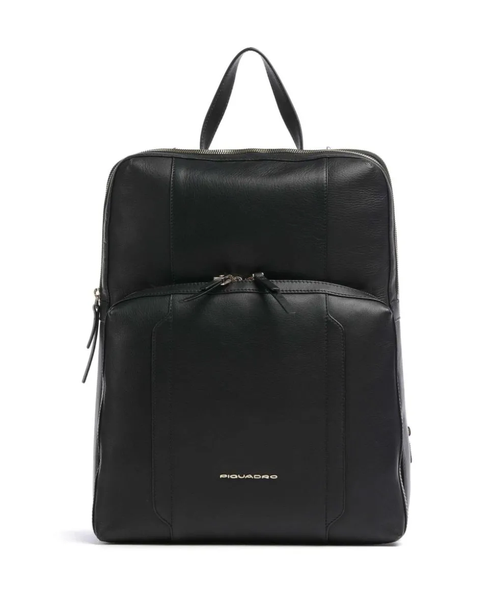 Circle Laptop-Rucksack 15″ fein genarbtes Rindsleder schwarz