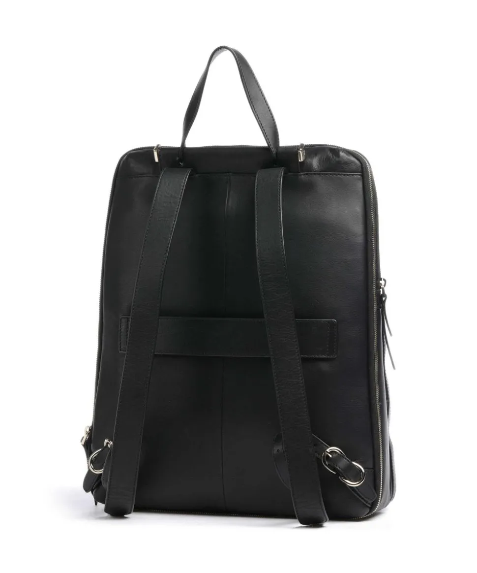 Circle Laptop-Rucksack 15″ fein genarbtes Rindsleder schwarz